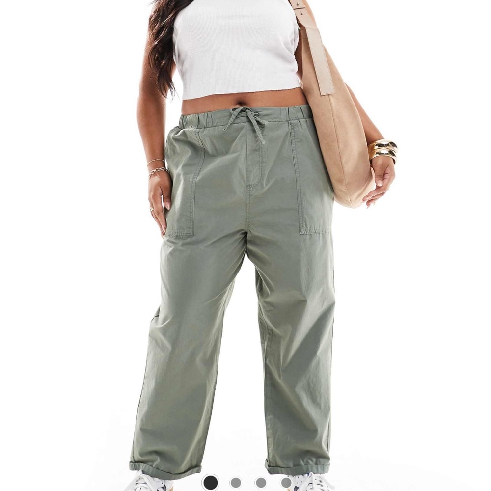 ASOS Curve Women's Olive Green Pants